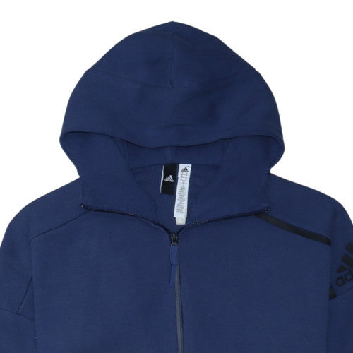Adidas Men's Blue Full Zip Hoodie Size M Regular Fit