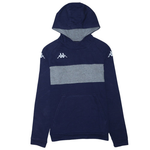 Kappa Boys Navy Blue & Grey Pullover Hoodie 14 Years Regular Fit