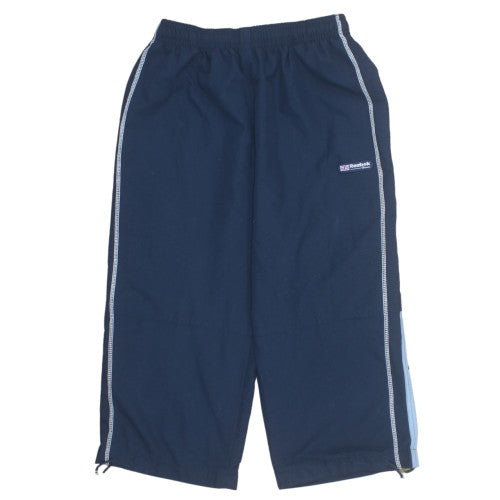 Reebok Boys Navy Blue Track Pants Size M Elastic Waist Classic Style