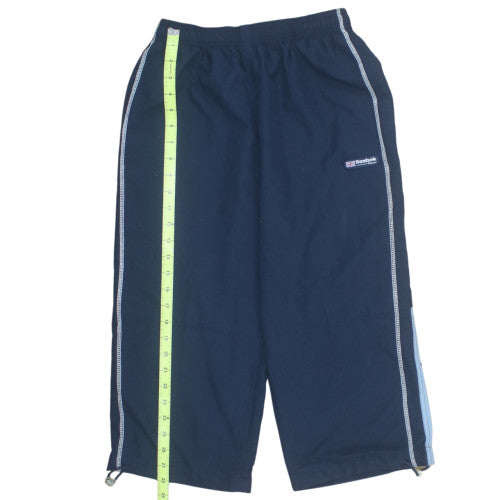 Reebok Boys Navy Blue Track Pants Size M Elastic Waist Classic Style