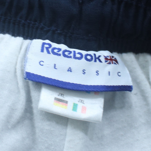 Reebok Boys Navy Blue Track Pants Size M Elastic Waist Classic Style