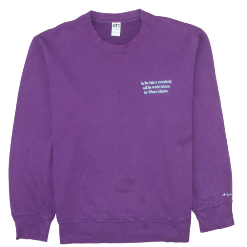 Uniqlo Men’s Purple Andy Warhol Graphic Print Sweatshirt L