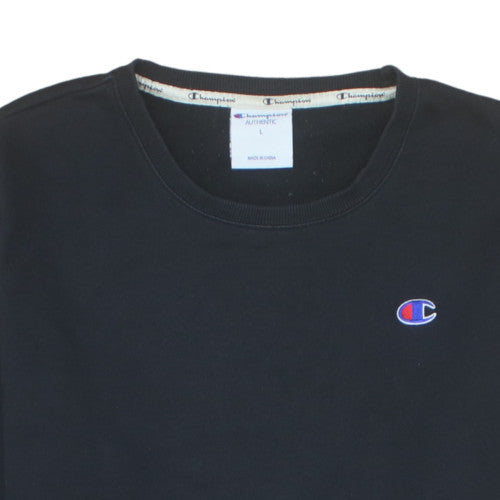 Champion Men's Black Crew Neck Pullover Sweatshirt L