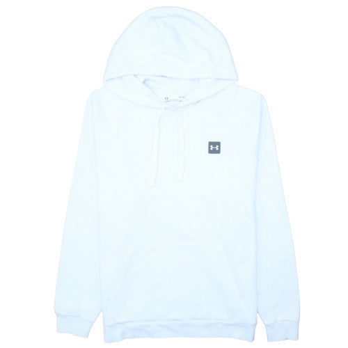 Under Armour Mens White Pullover Hoodie L Relaxed Fit ColdGear