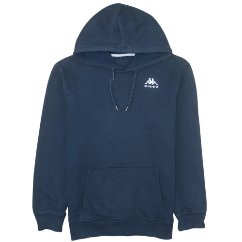 Kappa Mens Blue Pullover Hoodie Size M Embroidered Logo Sportswear
