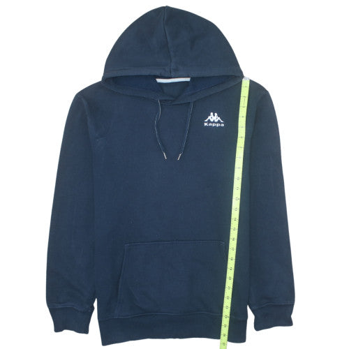 Kappa Mens Blue Pullover Hoodie Size M Embroidered Logo Sportswear