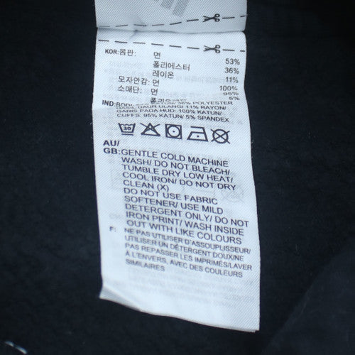 Adidas Womens Black XS Pullover Hoodie with Logo Print