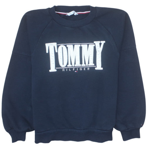 Tommy Hilfiger Womens Navy Sweatshirt Size 14 Logo Pullover