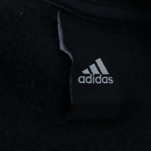 Adidas Mens Black Crew Neck Sweatshirt Regular Fit M Sports Pullover