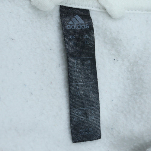 Adidas Men's White XL Full Zip Sports Sweatshirt
