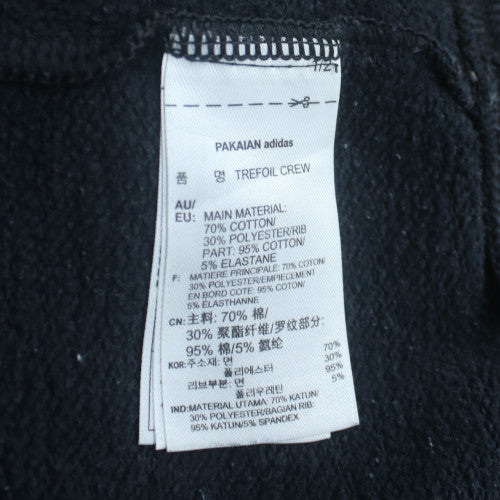 Adidas Men's Black Trefoil Crew Neck Sweatshirt Size M Regular Fit