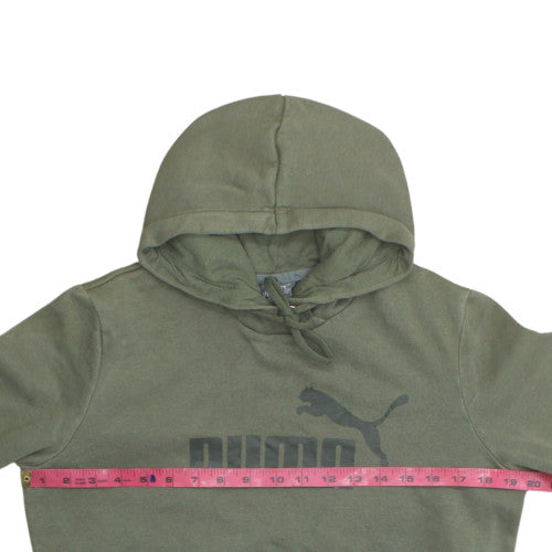 Puma Men's Green Pullover Hoodie L Regular Fit Fleece