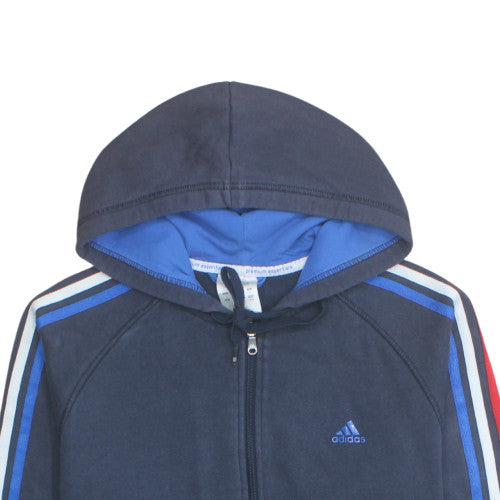 Adidas Men's Blue Full Zip Hoodie Size M Sportswear