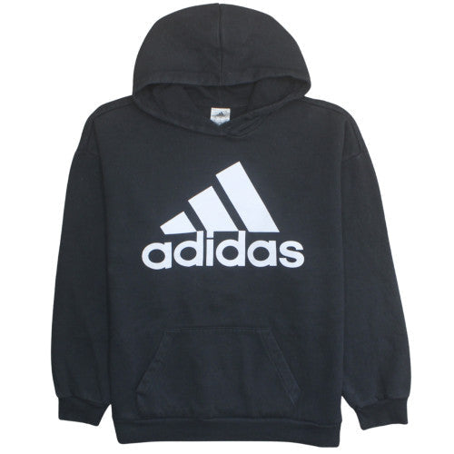 Adidas Mens Black Pullover Hoodie Large Logo Sportswear Sweatshirt