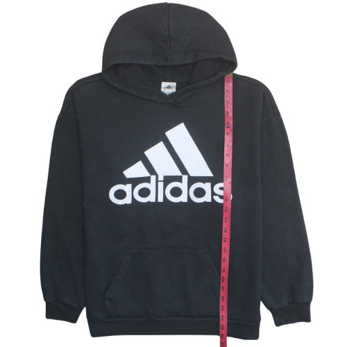 Adidas Mens Black Pullover Hoodie Large Logo Sportswear Sweatshirt