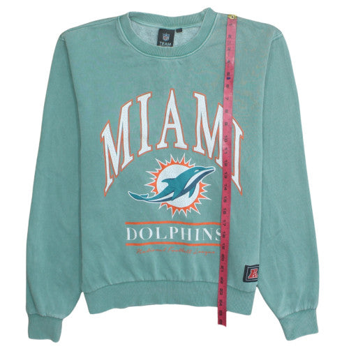 NFL Team Apparel Miami Dolphins Men's Green M Crew Neck Sweatshirt