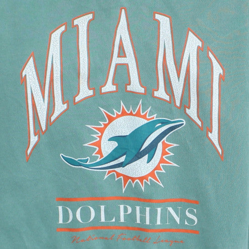 NFL Team Apparel Miami Dolphins Men's Green M Crew Neck Sweatshirt