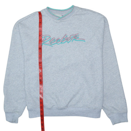 Reebok Womens Grey Crew Neck Pullover Sweatshirt Size 3XL