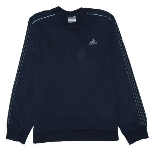 Adidas Men's Blue Crew Neck Pullover Sweatshirt L Sports Fleece