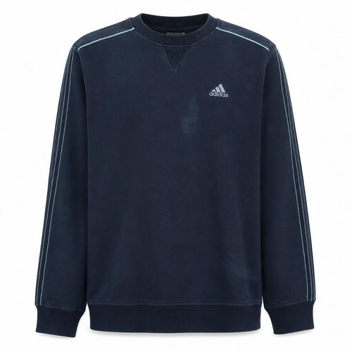 Adidas Men's Blue Crew Neck Pullover Sweatshirt L Sports Fleece
