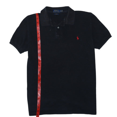 Ralph Lauren Men's Black Custom Fit Polo Shirt XL Slim Cotton