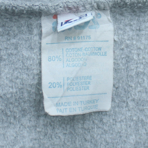 FILA Men’s Grey 2XL Pullover Fleece Sweatshirt Crew Neck Logo