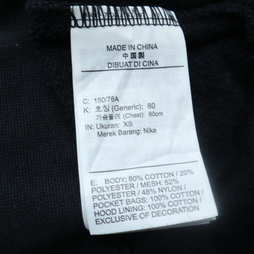Nike Air Men's Black XS Pullover Hoodie Cotton Blend