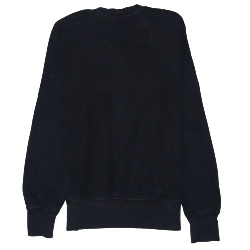 Champion Men’s Black Pullover Sweatshirt S Retro Embroidered Logo