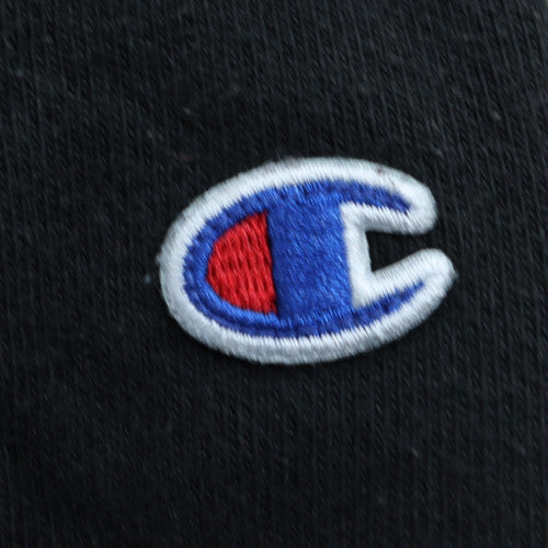 Champion Men’s Black Pullover Sweatshirt S Retro Embroidered Logo