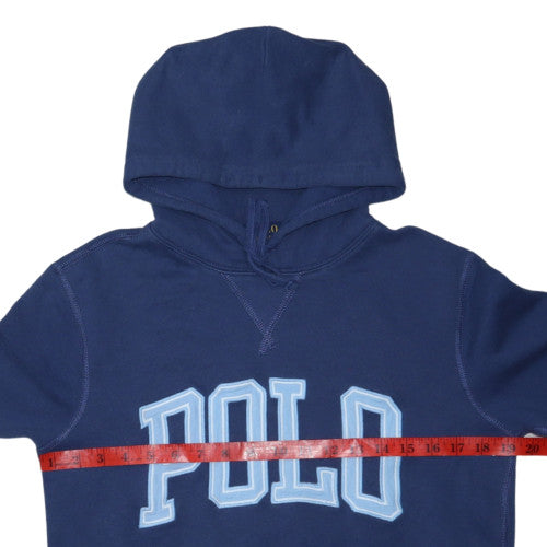 Ralph Lauren Men's Blue Pullover Hoodie XS Logo Fleece