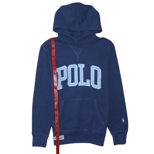 Ralph Lauren Men's Blue Pullover Hoodie XS Logo Fleece