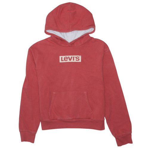 Levi’s Boys Red Pullover Hoodie 14 Years 158cm Logo Sweatshirt