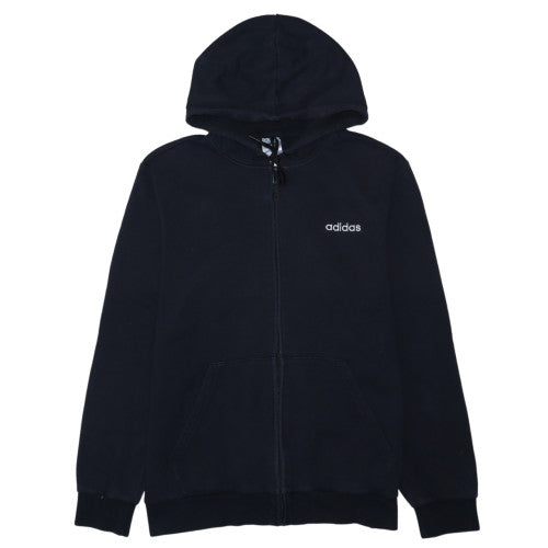 Adidas Men's Black Full Zip Hoodie L Regular Sports Fleece