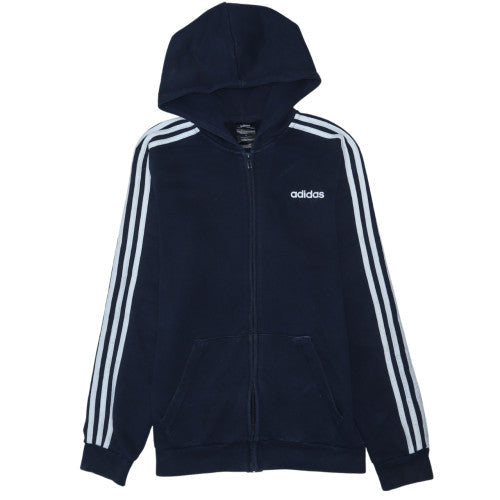 Adidas Men’s Blue Full Zip Hooded Sweatshirt S Regular Fit