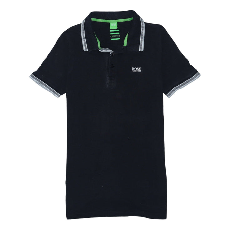 Hugo Boss Men's Black Modern Fit Cotton Polo Shirt Size L