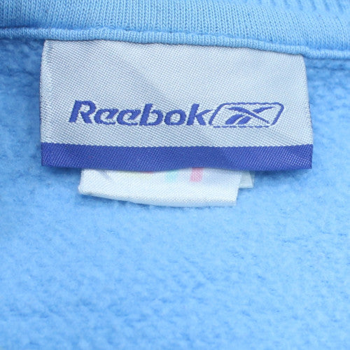 Reebok Men's Blue Pullover Sweatshirt L Crew Neck Fleece Sportswear