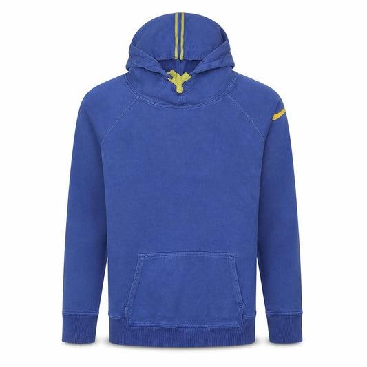 Front view of Nike Men Blue Pullover Hoodie M Sports Cotton Logo Hooded