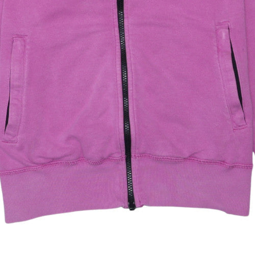 Nike Womens Pink Full Zip Sweatshirt Jacket Size L Cotton Blend