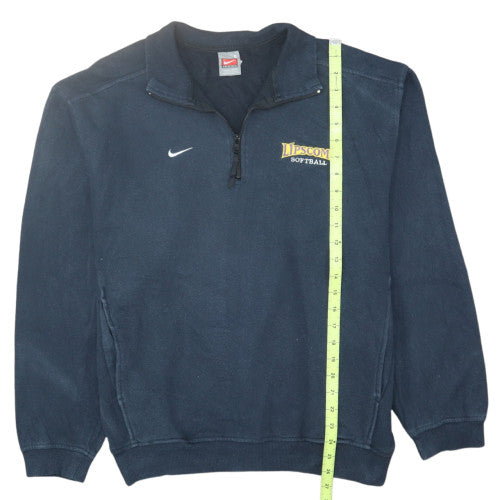 Nike Men's Blue Lipscomb Softball 1/4 Zip Fleece Sweatshirt Size S
