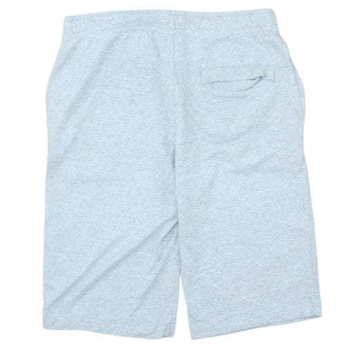 Nike Men's Grey Sweat Shorts M Elastic Waist Drawstring Pockets