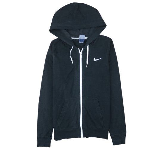 Nike Womens Black Full Zip Hoodie Size M Cotton Blend Casual Sportswear