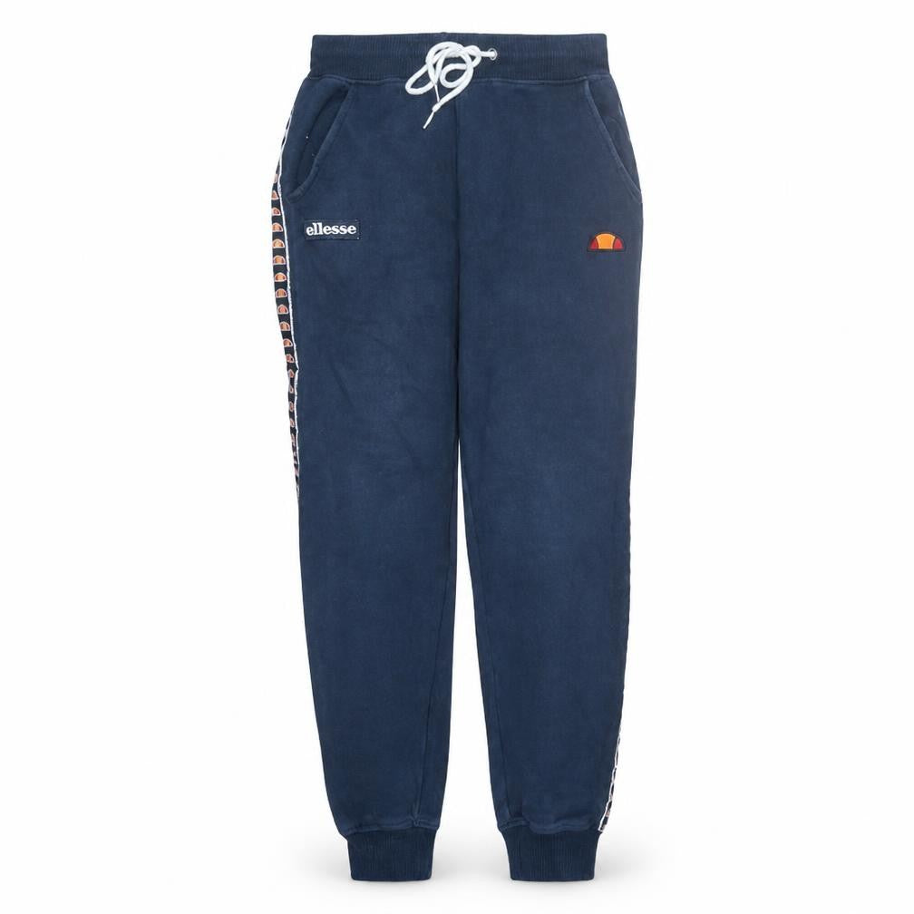 Front view of Ellesse Men's Blue Sweatpants S Regular Fit Fleece Joggers
