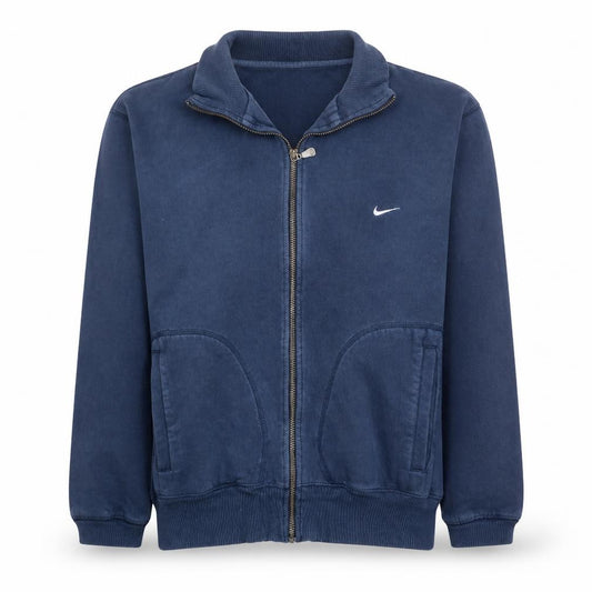 Nike Mens Blue M Track Jacket Full Zip Fleece Lined Activewear
