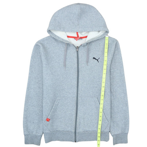 Puma Mens Grey Full Zip Hoodie Size M Regular Fit Sports Fleece