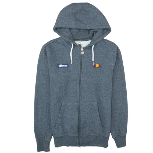 Ellesse Men's Grey Full Zip Hoodie Size L Cotton Blend Casual