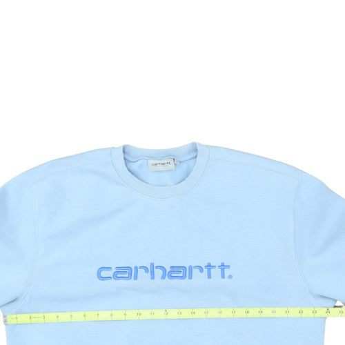 Carhartt Men's Blue Logo Crew Neck Sweatshirt Size L