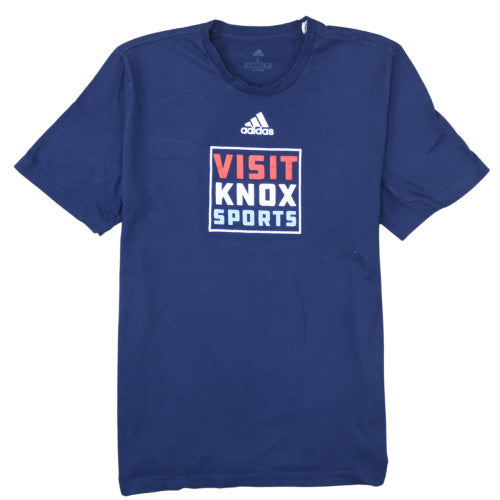 Adidas Men's Navy Blue Visit Knox Sports T-Shirt Size L Cotton Crew Neck