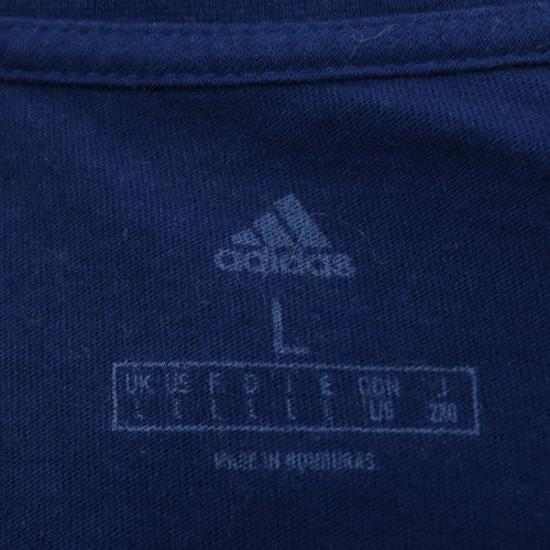 Adidas Men's Navy Blue Visit Knox Sports T-Shirt Size L Cotton Crew Neck