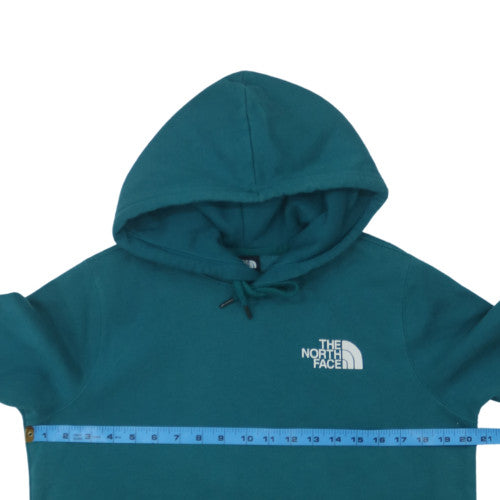The North Face Womens Teal Pullover Hoodie Size M Cotton Blend