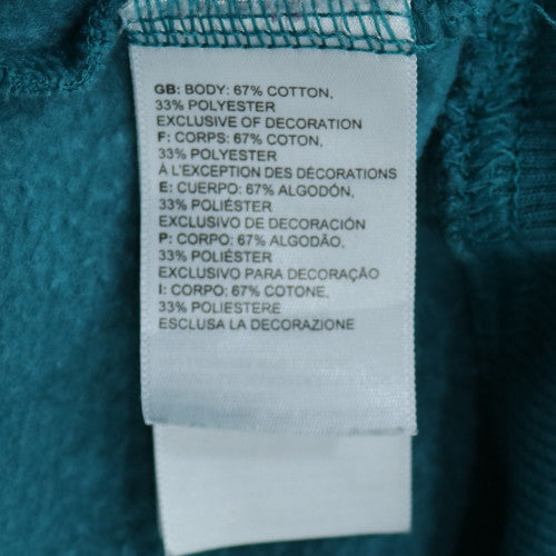 The North Face Womens Teal Pullover Hoodie Size M Cotton Blend